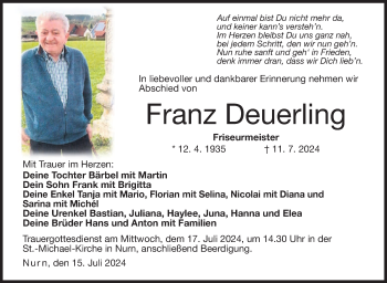 Traueranzeige von   von Neue Presse Coburg