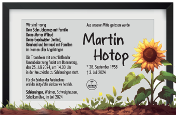 Traueranzeige von Martin Hotop von Südthüringer Presse