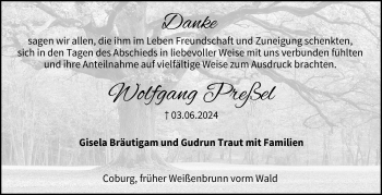 Traueranzeige von Wolfgang Preßel von Neue Presse Coburg
