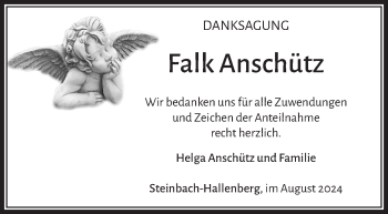 Traueranzeige von Falk Anschütz von Südthüringer Presse