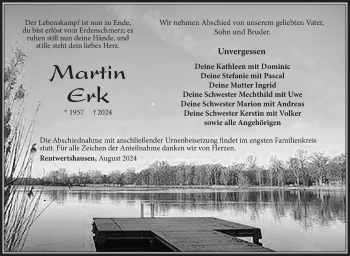 Traueranzeige von Martin Eck von Südthüringer Presse