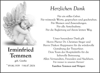 Traueranzeige von Irminfried Temmen von Frankenpost
