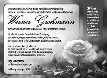 Traueranzeige von Werner Grohmann von Südthüringer Presse