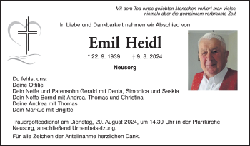 Traueranzeige von Emil Heidl von Frankenpost