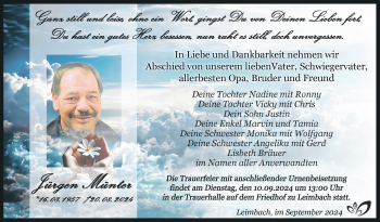 Traueranzeige von Jürgen Münter von Südthüringer Presse
