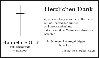 Traueranzeige von Hannelore Graf von Neue Presse Coburg