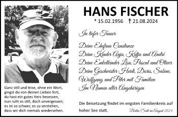 Traueranzeige von Hans Fischer von Südthüringer Presse