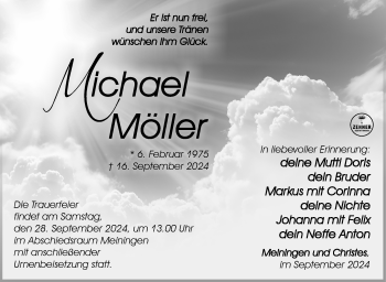 Traueranzeige von Michael Möller von Südthüringer Presse