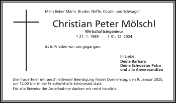 Traueranzeige von Christian Mölschl von Frankenpost