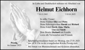Traueranzeige von Helmut Eichhorn von Neue Presse Coburg