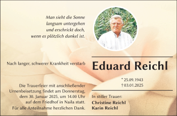 Traueranzeige von Eduard Reichl von Frankenpost