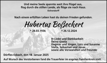 Traueranzeige von Hubertus Boßeckert von Neue Presse Coburg