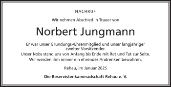 Traueranzeige von Norbert Jungmann von Frankenpost