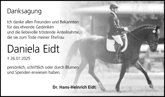Traueranzeige von Daniela Eidt von Neue Presse Coburg