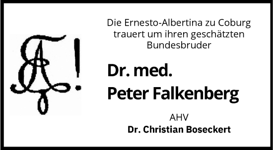 Traueranzeige von Peter Falkenberg von Neue Presse Coburg