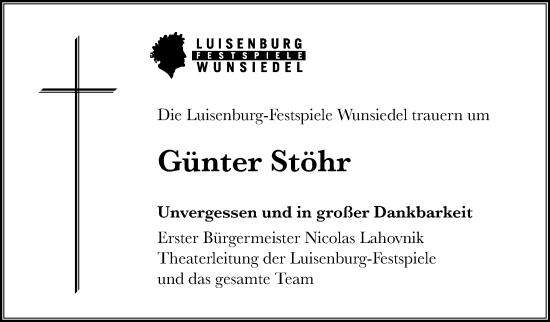 Traueranzeige von Günter Stöhr von Frankenpost