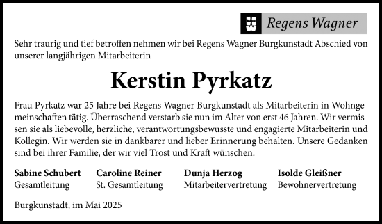 Traueranzeige von Kerstin Pyrkatz von Neue Presse Coburg