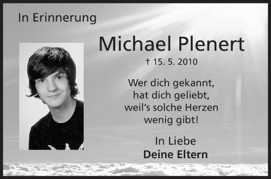 Traueranzeige von Michael Plenert von Neue Presse Coburg
