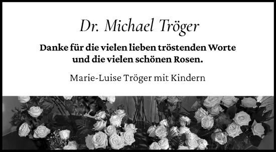 Traueranzeige von Michael Tröger von Neue Presse Coburg