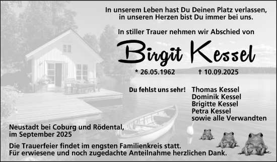 Traueranzeige von Birgit Kessel von Neue Presse Coburg