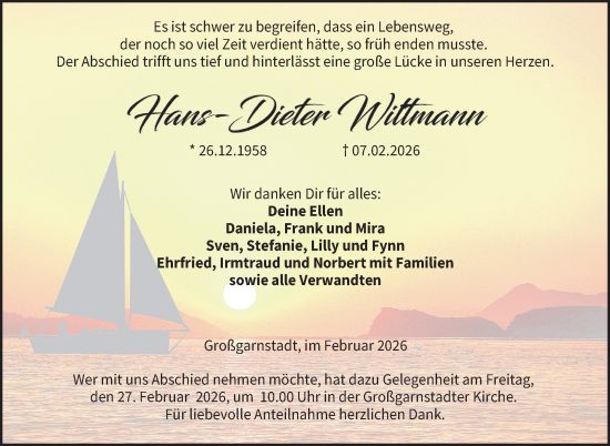 Traueranzeige von Hans-Dieter Wittmann von Neue Presse Coburg